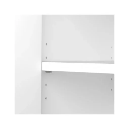 Bush Business Furniture Bookcases<Hybrid 73"H 5-Shelf Bookcase with Adjustable Shelves, Laminated Wood (HYB136WH-Z)