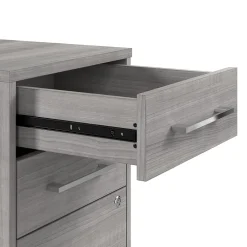 Bush Business Furniture File Cabinets<Hustle Office Storage Cabinet with Wheels, Platinum Gray (HUF140PG)