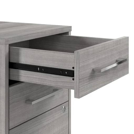 Bush Business Furniture File Cabinets<Hustle Office Storage Cabinet with Wheels, Platinum Gray (HUF140PG)