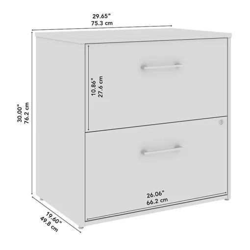 Bush Business Furniture File Cabinets<Hustle 2 Drawer Lateral File Cabinet, Natural Elm (HUF130NE)