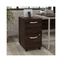 Bush Business Furniture File Cabinets<Hybrid 2-Drawer Mobile Vertical File Cabinet, Letter/Legal Size, Lockable, (HYF116BWSU-Z)