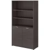 Bush Business Furniture Bookcases<Jamestown 66.12"H 5-Shelf Bookcase with Adjustable Shelves, Storm Gray Laminated Wood (JTB136SG)