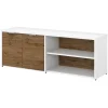 Bush Business Furniture Storage Cabinets<Jamestown 21.2" Low Storage Cabinet with 4 Shelves, Fresh Walnut/White (JTS160FWWH)