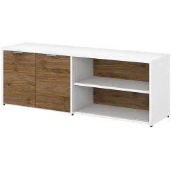 Bush Business Furniture Storage Cabinets<Jamestown 21.2" Low Storage Cabinet with 4 Shelves, Fresh Walnut/White (JTS160FWWH)