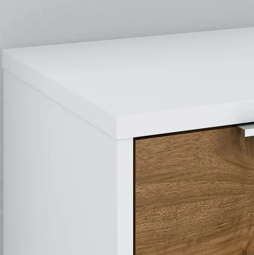 Bush Business Furniture Storage Cabinets<Jamestown 21.2" Low Storage Cabinet with 4 Shelves, Fresh Walnut/White (JTS160FWWH)