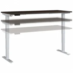 Bush Business Furniture Standing Desks<Move 40 Series 72"W Electric Height Adjustable Standing Desk, Mocha Cherry/Cool Gray (M4S7230MRSK)
