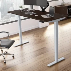 Bush Business Furniture Standing Desks<Move 40 Series 72"W Electric Height Adjustable Standing Desk, Mocha Cherry/Cool Gray (M4S7230MRSK)