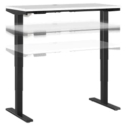 Bush Business Furniture Standing Desks<Move 40 Series 48"W Electric Height Adjustable Standing Desk, White/Black (M4S4824WHBK)