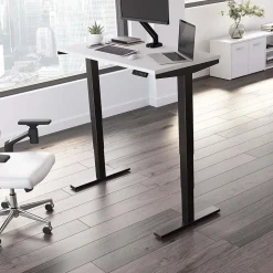 Bush Business Furniture Standing Desks<Move 40 Series 48"W Electric Height Adjustable Standing Desk, White/Black (M4S4824WHBK)