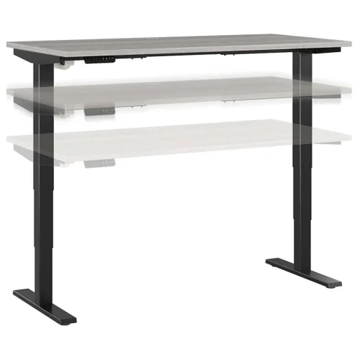 Bush Business Furniture Standing Desks<Move 40 Series 60"W Electric Height Adjustable Standing Desk, Platinum Gray/Black (M4S6030PGBK)