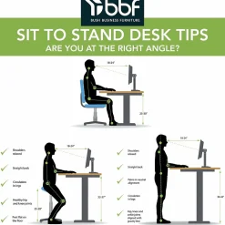 Bush Business Furniture Standing Desks<Move 40 Series 60"W Electric Height Adjustable Standing Desk, Platinum Gray/Black (M4S6030PGBK)