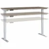 Bush Business Furniture Standing Desks<Move 40 Series 72"W Electric Height Adjustable Standing Desk, Modern Hickory/Cool Gray (M4S7230MHSK)