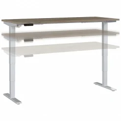 Bush Business Furniture Standing Desks<Move 40 Series 72"W Electric Height Adjustable Standing Desk, Modern Hickory/Cool Gray (M4S7230MHSK)