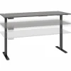 Bush Business Furniture Standing Desks<Move 60 Series 72"W Electric Height Adjustable Standing Desk, Platinum Gray/Black (M6S7230PGBK)