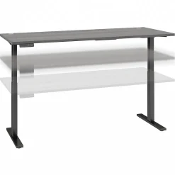 Bush Business Furniture Standing Desks<Move 60 Series 72"W Electric Height Adjustable Standing Desk, Platinum Gray/Black (M6S7230PGBK)