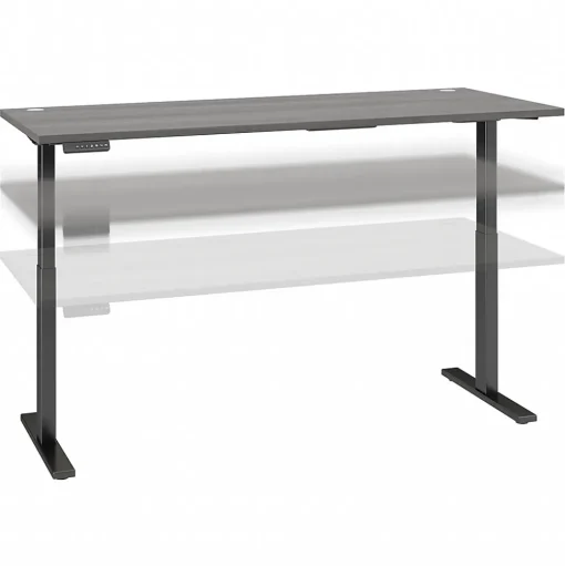 Bush Business Furniture Standing Desks<Move 60 Series 72"W Electric Height Adjustable Standing Desk, Platinum Gray/Black (M6S7230PGBK)