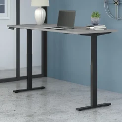 Bush Business Furniture Standing Desks<Move 60 Series 72"W Electric Height Adjustable Standing Desk, Platinum Gray/Black (M6S7230PGBK)