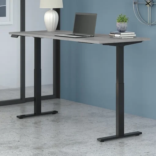 Bush Business Furniture Standing Desks<Move 60 Series 72"W Electric Height Adjustable Standing Desk, Platinum Gray/Black (M6S7230PGBK)