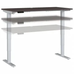 Bush Business Furniture Standing Desks<Move 40 Series 60W Electric Height Adjustable Standing Desk, Storm Gray/Cool Gray Metallic (M4S6030SGSK)
