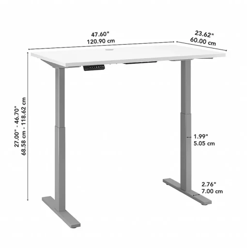 Bush Business Furniture Standing Desks<Move 60 Series 48"W Electric Height Adjustable Standing Desk, White (M6S4824WHSK)