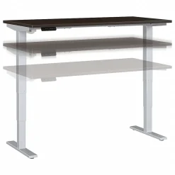 Bush Business Furniture Standing Desks<Move 40 Series 60"W Electric Height Adjustable Standing Desk, Mocha Cherry/Cool Gray (M4S6030MRSK)