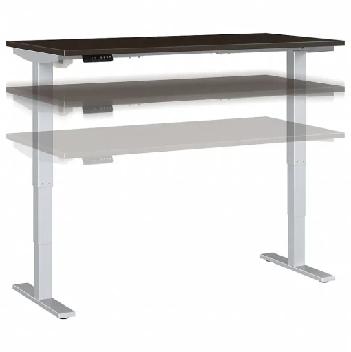 Bush Business Furniture Standing Desks<Move 40 Series 60"W Electric Height Adjustable Standing Desk, Mocha Cherry/Cool Gray (M4S6030MRSK)