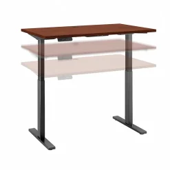 Bush Business Furniture Standing Desks<Move 60 Series 48"W Electric Height Adjustable Standing Desk, Hansen Cherry (M6S4824HCBK)