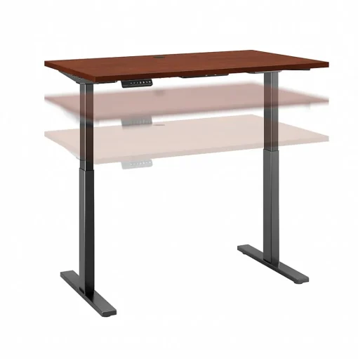 Bush Business Furniture Standing Desks<Move 60 Series 48"W Electric Height Adjustable Standing Desk, Hansen Cherry (M6S4824HCBK)