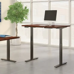 Bush Business Furniture Standing Desks<Move 60 Series 48"W Electric Height Adjustable Standing Desk, Hansen Cherry (M6S4824HCBK)