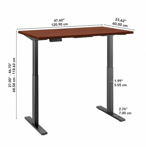 Bush Business Furniture Standing Desks<Move 60 Series 48"W Electric Height Adjustable Standing Desk, Hansen Cherry (M6S4824HCBK)