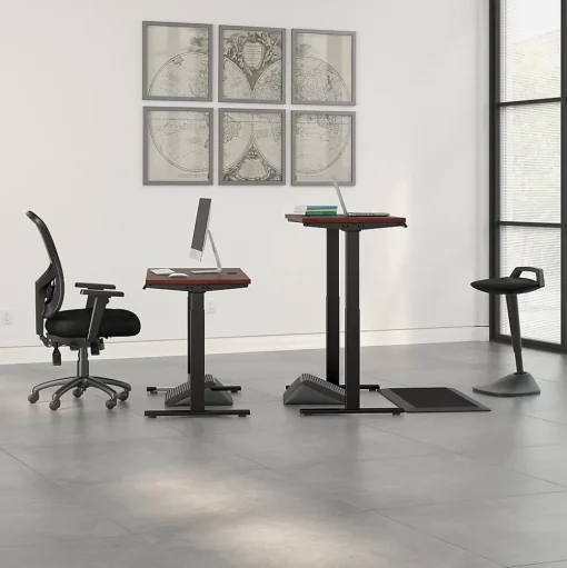 Bush Business Furniture Standing Desks<Move 60 Series 48"W Electric Height Adjustable Standing Desk, Hansen Cherry (M6S4824HCBK)