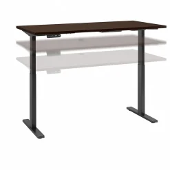 Bush Business Furniture Standing Desks<Move 60 Series 60"W Electric Height Adjustable Standing Desk, Mocha Cherry (M6S6030MRBK)