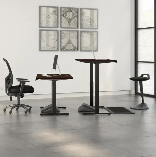 Bush Business Furniture Standing Desks<Move 60 Series 60"W Electric Height Adjustable Standing Desk, Mocha Cherry (M6S6030MRBK)