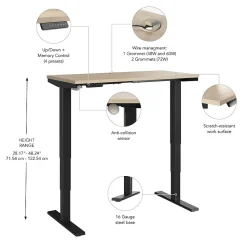 Bush Business Furniture Standing Desks<Move 40 Series 48"W Electric Adjustable Standing Desk, (M4S4824NEBK)