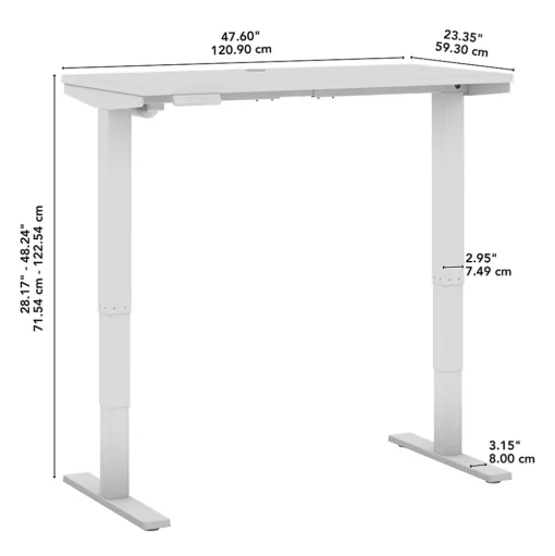 Bush Business Furniture Standing Desks<Move 40 Series 48"W Electric Adjustable Standing Desk, (M4S4824NEBK)