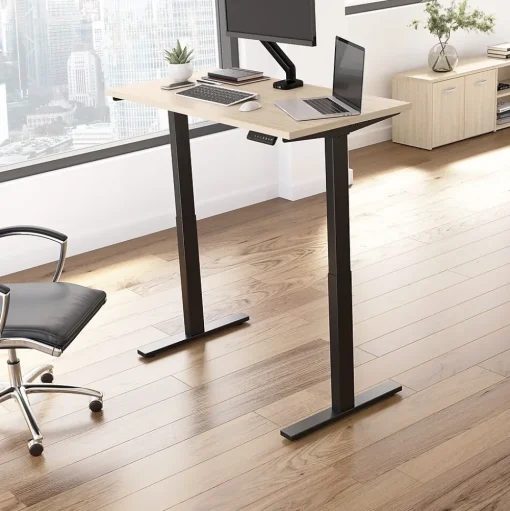 Bush Business Furniture Standing Desks<Move 60 Series 48"W Electric Adjustable Standing Desk, (M6S4824NEBK)