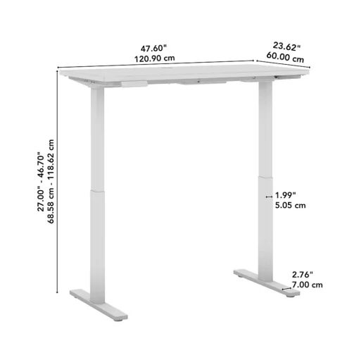 Bush Business Furniture Standing Desks<Move 60 Series 48"W Electric Adjustable Standing Desk, (M6S4824NEBK)