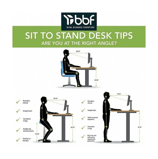 Bush Business Furniture Standing Desks<Move 60 Series 60"W Electric Adjustable Standing Desk, (M6S6030NESK)