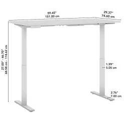 Bush Business Furniture Standing Desks<Move 60 Series 60"W Electric Adjustable Standing Desk, (M6S6030NESK)