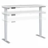 Bush Business Furniture Standing Desks<Move 40 Series 60"W Electric Height Adjustable Standing Desk, White/Cool Gray Metallic (M4S6030WHSK)