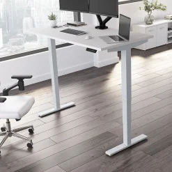 Bush Business Furniture Standing Desks<Move 40 Series 60"W Electric Height Adjustable Standing Desk, White/Cool Gray Metallic (M4S6030WHSK)