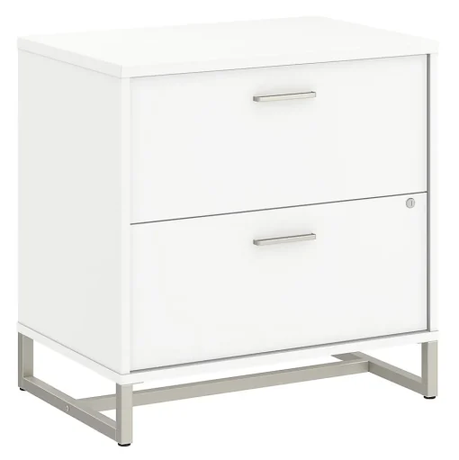 Bush Business Furniture File Cabinets<Method 2 Drawer Lateral File Cabinet, White (KI70204SU)