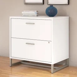 Bush Business Furniture File Cabinets<Method 2 Drawer Lateral File Cabinet, White (KI70204SU)