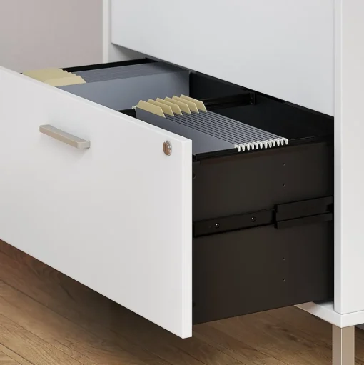 Bush Business Furniture File Cabinets<Method 2 Drawer Lateral File Cabinet, White (KI70204SU)