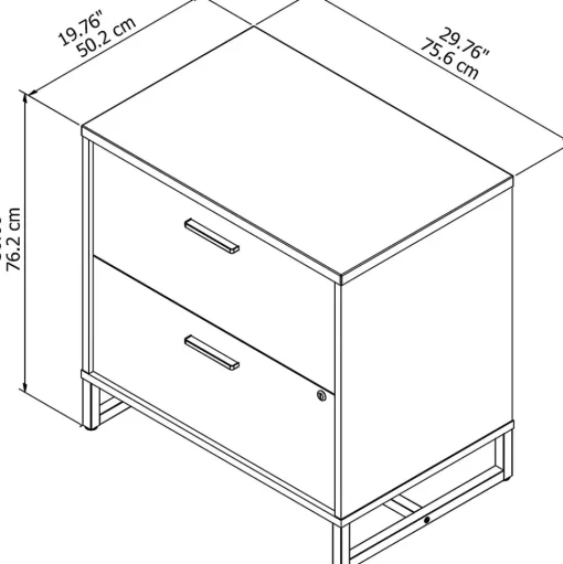 Bush Business Furniture File Cabinets<Method 2 Drawer Lateral File Cabinet, White (KI70204SU)