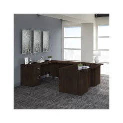 Bush Business Furniture Office Desks<Office 500 72"W U Shaped Executive Desk with Drawers, (OF5002BWSU)