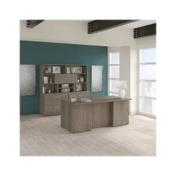 Bush Business Furniture Computer Desks<Office 500 72"W Executive Desk with Drawers, Lat File Cabinets and Hutch, (OF5001MHSU)