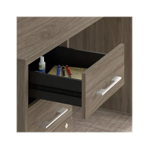 Bush Business Furniture Computer Desks<Office 500 72"W Executive Desk with Drawers, Lat File Cabinets and Hutch, (OF5001MHSU)