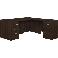 Bush Business Furniture L-Desks<Office 500 72"W L Shaped Executive Desk with Drawers, (OF5004BWSU)