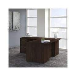 Bush Business Furniture L-Desks<Office 500 72"W L Shaped Executive Desk with Drawers, (OF5004BWSU)
